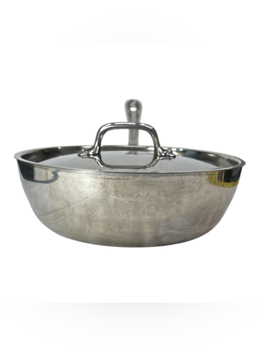 All Clad 10” Saute Fry Pan Skillet Saucepan Stainless Steel With Lid Cookware - Picture 5 of 8